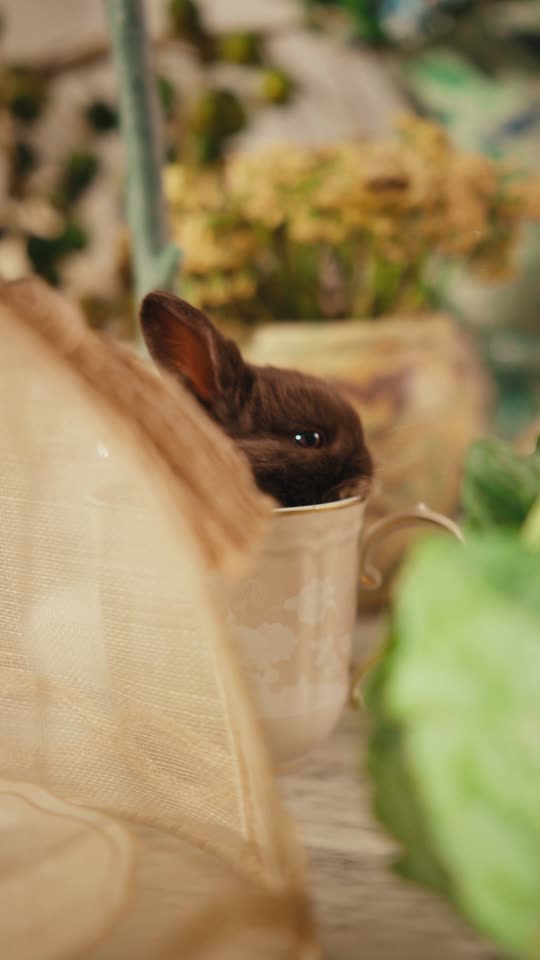 A bunny resting