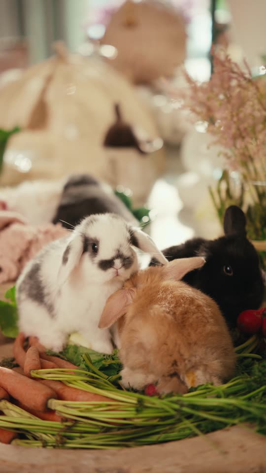 Kits sharing a feast